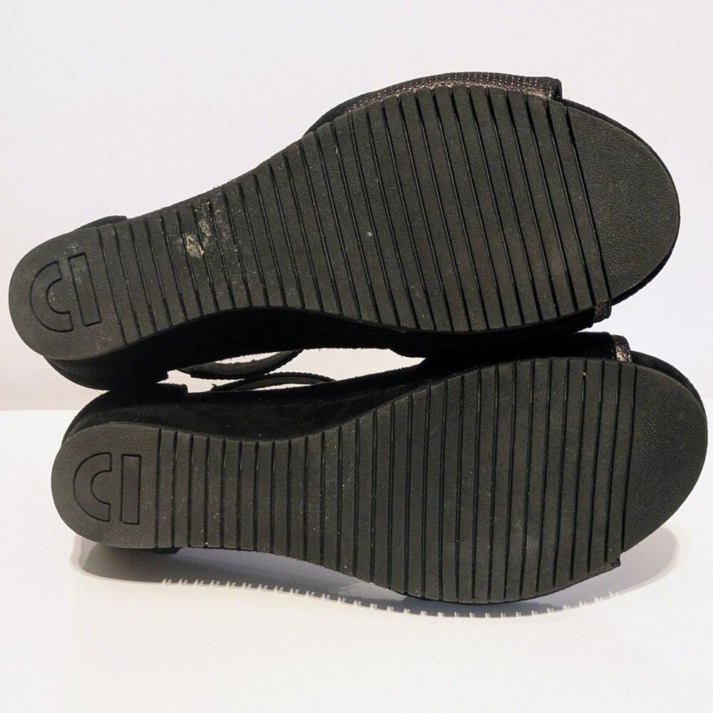Earth Ficus Sagittarius Ankle Strap Back Comfort Sandal Pewter Suede Women Sz 7M - Picture 7 of 8